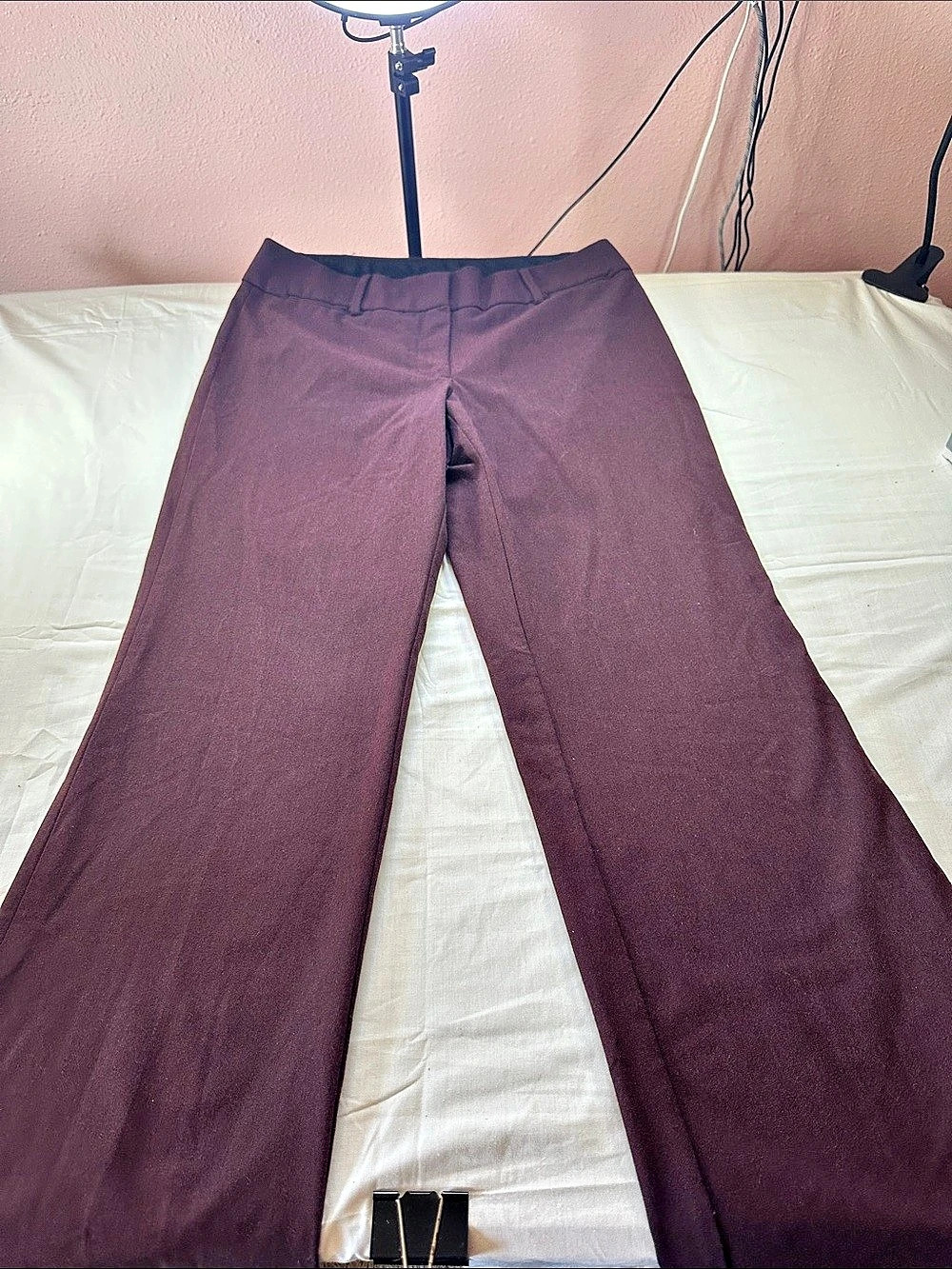 Ann Taylor LOFT Julie Trouser Wide Leg Pants in Purple Size 6 Like New